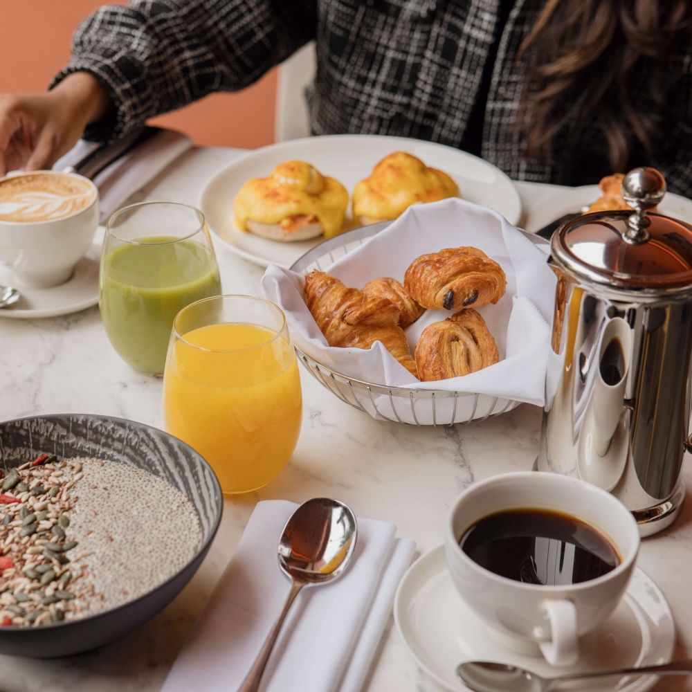 Breakfast buffet is available daily at Origin Kensington in Royal Garden Hotel.